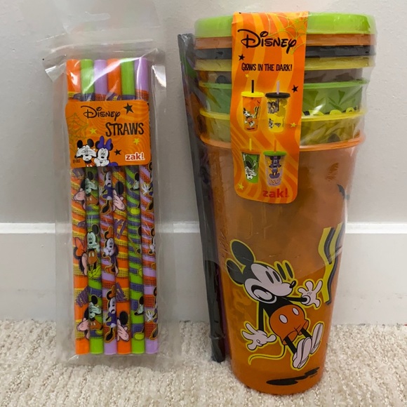 Zak Designs Other - Set of Zak Halloween Disney theme Tumbler & Straws